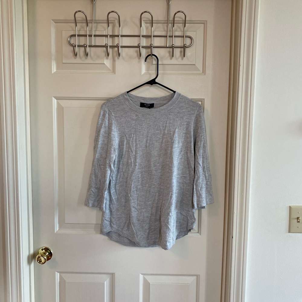 Grey spring top cotton sweater